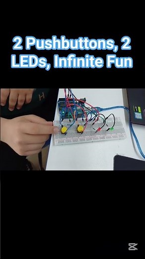 Control 2 LEDs With 2 Buttons! 🤯 Arduino + PictoBlox