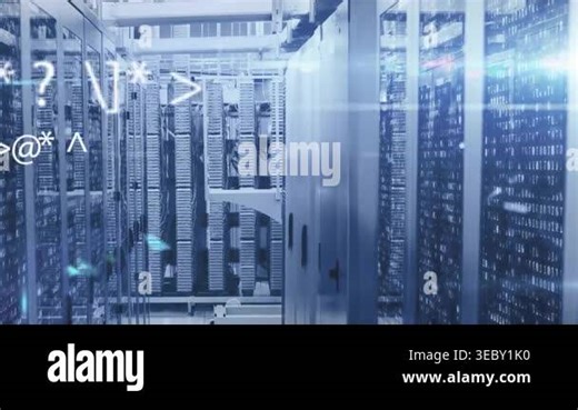 Animation of data processing over computer servers. Global finance, business, connections, computing and data processing concept digitally generated video Stock Video Footage - Alamy