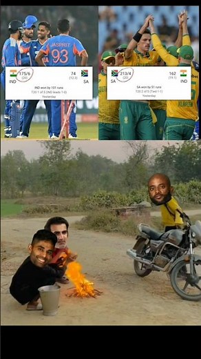 T20 2nd Ind🇮🇳 vs 🇿🇦Sa // South Africa Won By 51 Runs🏆😱 #southafrica #india #t20 #shortsviral