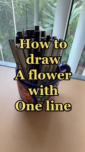 11K views · 145 reactions | How to draw a flower with one line | Drawing Techniques | Facebook