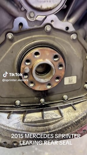 Mercedes Sprinter common leak of rear crank seal #sprintervan #sprinter #mercedes