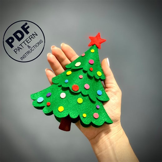 Felt Christmas Tree Sewing Pattern: DIY Ornament (PDF Pattern) - Etsy