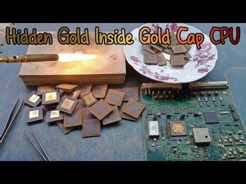 How to Remove Gold Cap and Silicon Chips from Ceramic CPUs | Hidden Gold Recovery