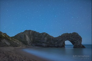 A Dorset timelapse: the Milky Way rising over Durdle Door on the Jurassic Coast in Dorset, UK