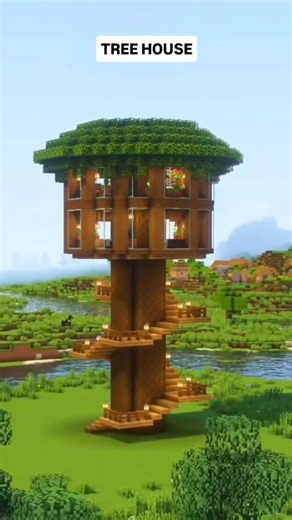 GRAVITOZ on Instagram: "Minecraft tree house #minecraft #minecraftpc #minecrafthouse #minecraftbuild #minecrafttutorial"