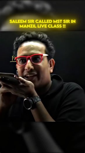 JEE WALLAH on Instagram: "Saleem Sir Calls MST SIR in Manzil Class🤯💥 #physicswallah #jee #saleemsir"