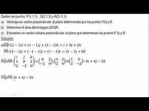 Vector perpendicular a un plano y área de un triangulo. (José Salas)
