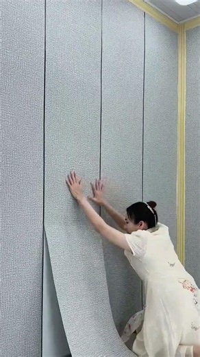 How to stick wallpaper #Interior design #wallpaper sheet water proof home maintenance #shortvideo