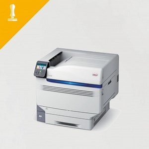 Oki Pro 9542 with white toner five colors A3 digital printing | 2Stamp