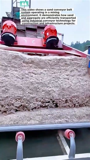 Sand Conveyor Belt System in Quarry | Aggregate Handling & Construction Technology.