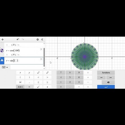 flower equation 🙂 | desmos graphic calculator #desmos #maths