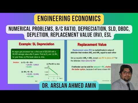 Numerical Problems, B/C Ratio, Depreciation, SLD, DBDC, Depletion, Replacement Value (RV), ESL