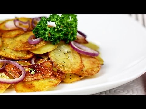 Fried potatoes made from raw potatoes