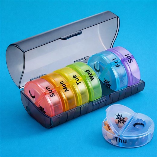 Travel Pill Organizer Weekly Medicine Box, Portable Vitamin Organizer, Compact Pill Case for Purse, Daily Supplement Container - Etsy