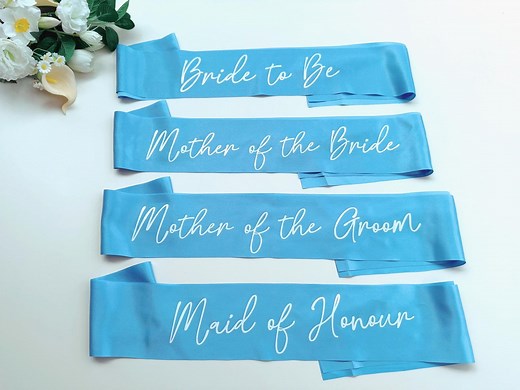 Bride to Be Sash - Hen Party Sash, Sash in Steel Blue - Mother of the Bride -bachelorette Favors, Team Bride, Bridesmaid Sash - Etsy Australia
