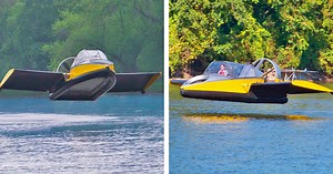 This Flying Hovercraft Can Glide Over Land or Water at 70 MPH