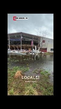 Storm damage in Ann Arbor