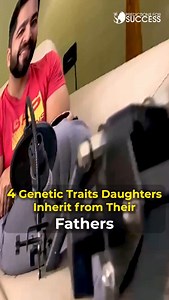 Comment the traits you inherited from your parents 💝 4 Genetic traits that daughters inherit from fathers! Height, genes that determine height from father are more dominant as compared to mother's Skin Colour, it is influenced by MC1R gene, which is inherited from fathers Eyes, shape and colour of eyes is inherited from both parents but daughters usually have eyes more like their fathers' Personality, daughters may inherit personality traits like extraversion and agreeableness from their father