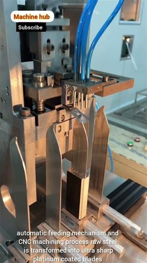 Razor Blade Manufacturing power of modern automation razor blade cutting #trending#viral#pluging