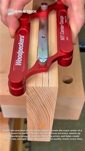 Perfect Center Marking Tool #woodworking #tooltok #diyprojects