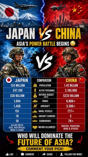 Japan 🇯🇵 vs China 🇨🇳 — Asia’s Next Superpower War? 😳