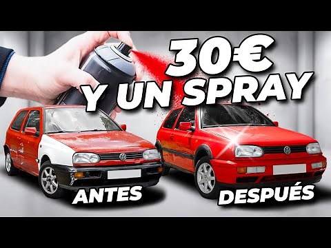 CHALLENGE: PAINT A CAR FOR €30 WITH SPRAY AT HOME🤩 STEP-BY-STEP TUTORIAL ✅ *PROFESSIONAL FINISH*