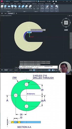 AutoCAD 3D Exercise 1 #3dprinting #automobile #3dmodelingsoftware #cad #cadsoftware #diseñandoando