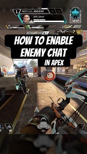 How to enable enemy chat in apex legends #apexlegends #shorts