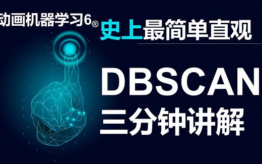 动画机器学习6/聚类算法DBSCAN/史上最简单的三分钟讲解视频/