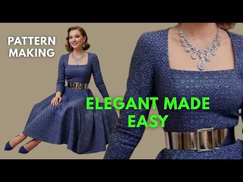 Sewing a Stylish and Easy Dress | Simple Square Neck Dress Pattern for All Sizes & Beginners #sewing