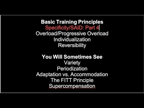 Basic Training Principles: Specificity Part 4