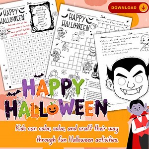 Halloween Activity Pack for Kids | Printable Halloween Games & Coloring Pages |