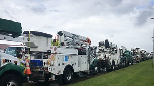 American muscle car museum hosts more than 600 FPL trucks as Hurricane Dorian looms