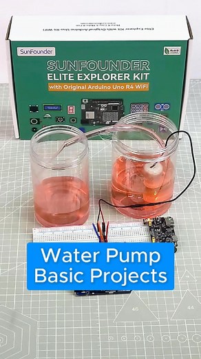 Water Pump Control with Arduino Uno R4 💡#arduino #electronics #engineering #unitedstates #sunfounder #arduinoproject | SunFounder OpenSource