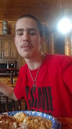 Enjoying Nachos at the Cabin