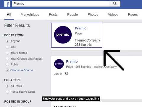How to find your Facebook Page's URL
