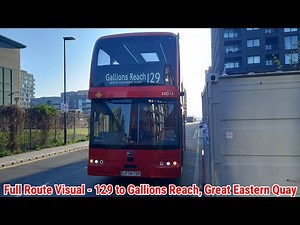 Full Route Visual | London Bus Route 129 - Lewisham, SC to Gallions Reach, GEQ | (EBD15e) LF74TZR