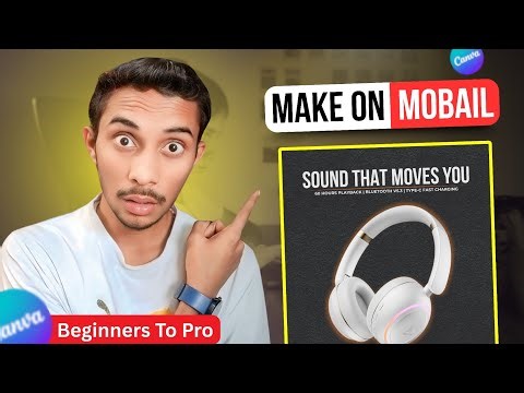 "I Designed This Stunning Headphone Poster Using Just My Phone! 🎧 | Canva Mobile Tutorial