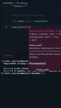 Python 3 | Load env variables with ease with DotEnv #coding #programming #python