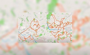 Google Maps: ciclista recorre su ciudad y dibuja a ‘Rodolfo’, el reno gigante de Papá Noel [FOTOS]