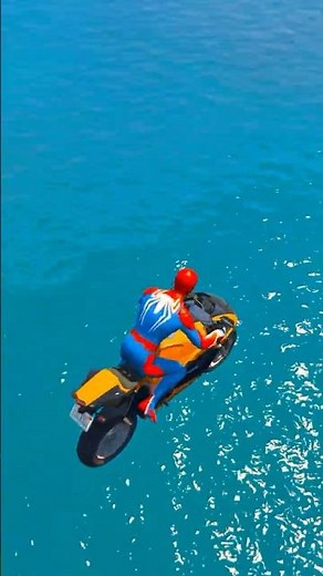 GTA 5 Epic Water Ragdolls | Spider-Man Jumps / Fails ep.18330 #shorts