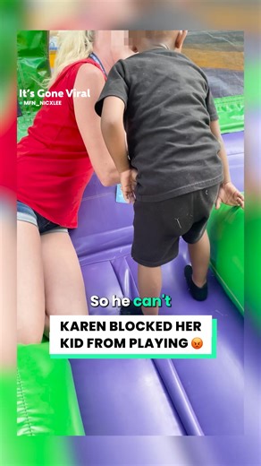 She refused to let him on the bouncy castle 😡 | IGV