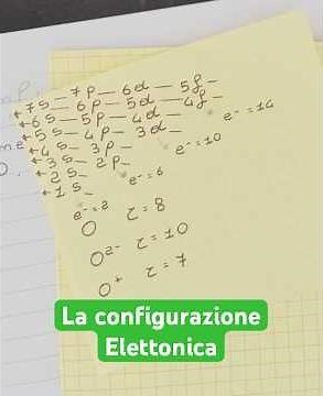 Come scrivere la configurazione elettronica di un elemento #chimica #medicina #testdimedicina