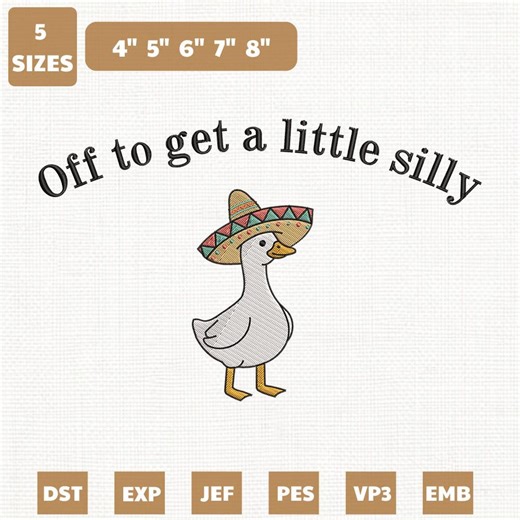 Mexican Fiesta Goose Machine Embroidery File, Cinco De Mayo Design (instant Download) - Etsy
