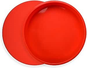 Fimary Set of 2 Silicone Cake Pan - Nonstick 8 Inch Round Cake Pan, Food Grade Silicone Cake Molds for Weddings, Parties, and Family Occasions, Microwave and Oven Safe – Red