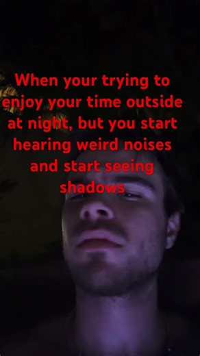 When your trying to enjoy your time outside at night, but you start hearing weird noises #horror