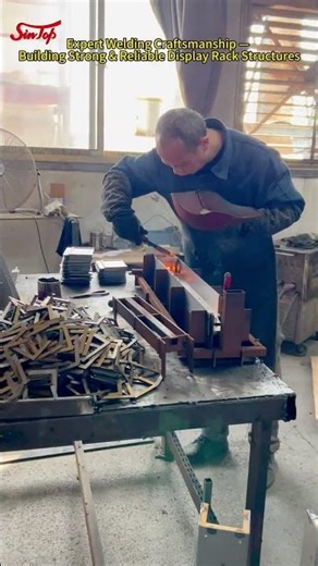 Expert Welding Craftsmanship — Building Strong & Reliable Display Rack Structures #sintopfixtures
