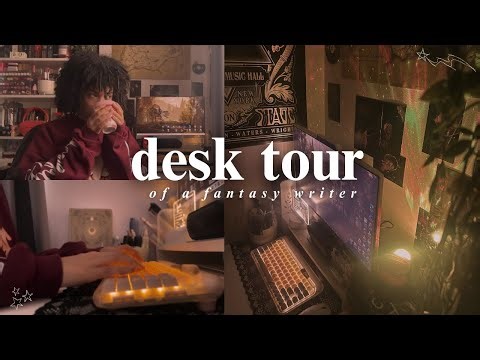 AESTHETIC DESK TOUR ᯓ★ fantasy writing space