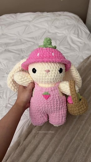 Crocheting a Strawberry Bunny Plushie Tutorial