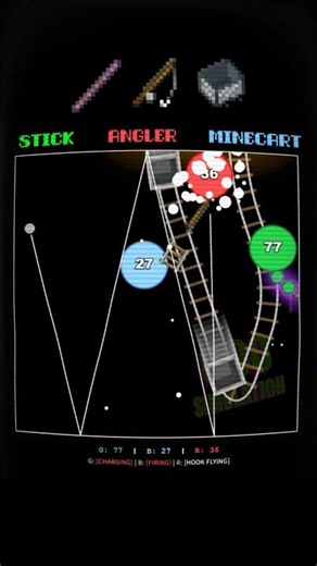 Stick VS Angler VS Minecart Simulation